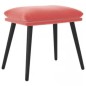vidaXL Relaxsessel mit Hocker Rosa Samt vidaXL Relaxsessel mit Hocker Rosa Samt