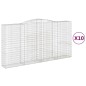 vidaXL Gabionen mit Hochbogen 10Stk. 400x50x200/220cm Verzinktes Eisen vidaXL Gabionen mit Hochbogen 10Stk. 400x50x200/220cm Verzinktes Eisen