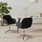 vidaXL Esszimmerstühle 2 Stk. Drehbar Schwarz Stoff vidaXL Esszimmerstühle 2 Stk. Drehbar Schwarz Stoff