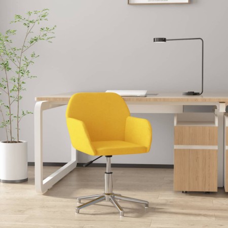 vidaXL Bürostuhl Drehbar Hellgelb Stoff