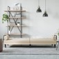 vidaXL Schlafsofa mit Armlehnen Creme Stoff vidaXL Schlafsofa mit Armlehnen Creme Stoff