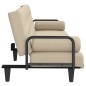 vidaXL Schlafsofa mit Armlehnen Creme Stoff vidaXL Schlafsofa mit Armlehnen Creme Stoff