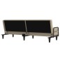 vidaXL Schlafsofa mit Armlehnen Creme Stoff vidaXL Schlafsofa mit Armlehnen Creme Stoff