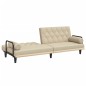 vidaXL Schlafsofa mit Armlehnen Creme Stoff vidaXL Schlafsofa mit Armlehnen Creme Stoff