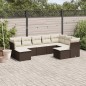vidaXL 9-tlg. Garten-Sofagarnitur mit Kissen Braun Poly Rattan vidaXL 9-tlg. Garten-Sofagarnitur mit Kissen Braun Poly Rattan