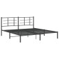vidaXL Bettgestell mit Kopfteil Metall Schwarz 183x213 cm vidaXL Bettgestell mit Kopfteil Metall Schwarz 183x213 cm