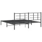 vidaXL Bettgestell mit Kopfteil Metall Schwarz 183x213 cm vidaXL Bettgestell mit Kopfteil Metall Schwarz 183x213 cm