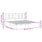 vidaXL Bettgestell mit Kopfteil Metall Schwarz 183x213 cm vidaXL Bettgestell mit Kopfteil Metall Schwarz 183x213 cm