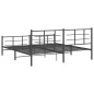 vidaXL Bettgestell mit Kopf- und Fußteil Metall Schwarz 193x203 cm vidaXL Bettgestell mit Kopf- und Fußteil Metall Schwarz 193x203 cm
