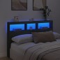 vidaXL LED-Kopfteil mit Ablagen Schwarz 160x17x102 cm vidaXL LED-Kopfteil mit Ablagen Schwarz 160x17x102 cm