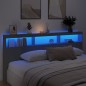 vidaXL LED-Kopfteil mit Ablagen Schwarz 220x17x102 cm vidaXL LED-Kopfteil mit Ablagen Schwarz 220x17x102 cm