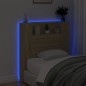 vidaXL LED-Kopfteil mit Ablagen Sonoma-Eiche 100x16,5x103,5 cm vidaXL LED-Kopfteil mit Ablagen Sonoma-Eiche 100x16,5x103,5 cm