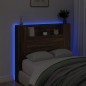 vidaXL LED-Kopfteil mit Ablagen Braun Eichen-Optik 120x16,5x103,5 cm