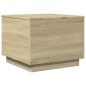 vidaXL Couchtisch mit LED-Leuchten Sonoma-Eiche 50x50x40 cm vidaXL Couchtisch mit LED-Leuchten Sonoma-Eiche 50x50x40 cm