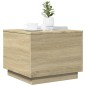 vidaXL Couchtisch mit LED-Leuchten Sonoma-Eiche 50x50x40 cm vidaXL Couchtisch mit LED-Leuchten Sonoma-Eiche 50x50x40 cm