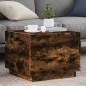 vidaXL Couchtisch mit LED-Leuchten Räuchereiche 50x50x40 cm vidaXL Couchtisch mit LED-Leuchten Räuchereiche 50x50x40 cm