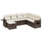 vidaXL 7-tlg. Garten-Sofagarnitur mit Kissen Braun Poly Rattan vidaXL 7-tlg. Garten-Sofagarnitur mit Kissen Braun Poly Rattan