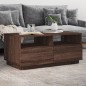 vidaXL Couchtisch mit LED-Leuchten Braun Eichen-Optik 90x49x40 cm vidaXL Couchtisch mit LED-Leuchten Braun Eichen-Optik 90x49x40 cm