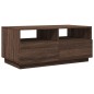 vidaXL Couchtisch mit LED-Leuchten Braun Eichen-Optik 90x49x40 cm vidaXL Couchtisch mit LED-Leuchten Braun Eichen-Optik 90x49x40 cm