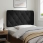 vidaXL Kopfteil-Kissen Schwarz 100 cm Samt
