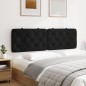 vidaXL Kopfteil-Kissen Schwarz 160 cm Samt vidaXL Kopfteil-Kissen Schwarz 160 cm Samt
