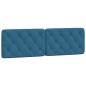 vidaXL Kopfteil-Kissen Blau 160 cm Samt