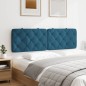 vidaXL Kopfteil-Kissen Blau 160 cm Samt