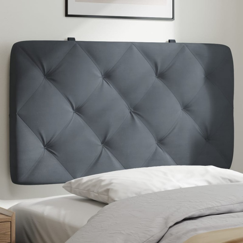 vidaXL Kopfteil-Kissen Dunkelgrau 90 cm Samt vidaXL Kopfteil-Kissen Dunkelgrau 90 cm Samt