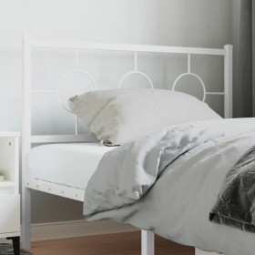 vidaXL Kopfteil Metall Weiß 107 cm