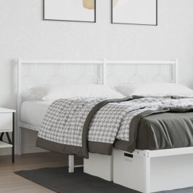 vidaXL Kopfteil Metall Weiß 180 cm