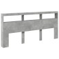 vidaXL LED-Kopfteil mit Ablage Betongrau 220x17x102 cm vidaXL LED-Kopfteil mit Ablage Betongrau 220x17x102 cm