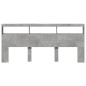 vidaXL LED-Kopfteil mit Ablage Betongrau 220x17x102 cm vidaXL LED-Kopfteil mit Ablage Betongrau 220x17x102 cm