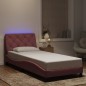 vidaXL Bettgestell mit LED-Leuchten Rosa 80x200 cm Samt vidaXL Bettgestell mit LED-Leuchten Rosa 80x200 cm Samt