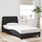 vidaXL Bettgestell mit LED-Leuchten Schwarz 100x200 cm Samt vidaXL Bettgestell mit LED-Leuchten Schwarz 100x200 cm Samt