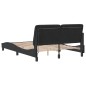 vidaXL Bettgestell mit LED-Leuchten Schwarz 140x190 cm Samt vidaXL Bettgestell mit LED-Leuchten Schwarz 140x190 cm Samt