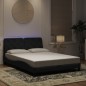 vidaXL Bettgestell mit LED-Leuchten Schwarz 120x200 cm Samt vidaXL Bettgestell mit LED-Leuchten Schwarz 120x200 cm Samt