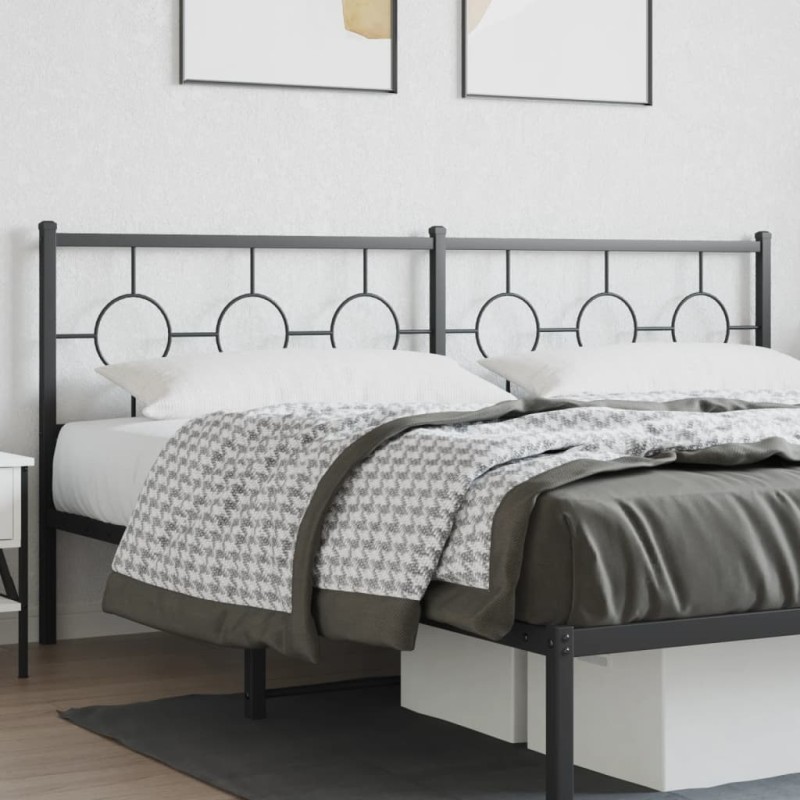 vidaXL Kopfteil Metall Schwarz 193 cm vidaXL Kopfteil Metall Schwarz 193 cm