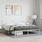 vidaXL Bettgestell mit Kopfteil Metall Weiß 183x213 cm vidaXL Bettgestell mit Kopfteil Metall Weiß 183x213 cm