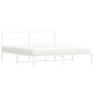 vidaXL Bettgestell mit Kopfteil Metall Weiß 183x213 cm vidaXL Bettgestell mit Kopfteil Metall Weiß 183x213 cm