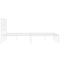 vidaXL Bettgestell mit Kopfteil Metall Weiß 183x213 cm vidaXL Bettgestell mit Kopfteil Metall Weiß 183x213 cm