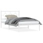 vidaXL Bettgestell mit Kopf- und Fußteil Metall Weiß 107x203 cm vidaXL Bettgestell mit Kopf- und Fußteil Metall Weiß 107x203 cm