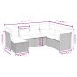 vidaXL 7-tlg. Garten-Sofagarnitur mit Kissen Braun Poly Rattan vidaXL 7-tlg. Garten-Sofagarnitur mit Kissen Braun Poly Rattan
