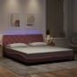vidaXL Bettgestell mit LED-Leuchten Rosa 180x200 cm Samt vidaXL Bettgestell mit LED-Leuchten Rosa 180x200 cm Samt