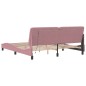 vidaXL Bettgestell mit LED-Leuchten Rosa 180x200 cm Samt vidaXL Bettgestell mit LED-Leuchten Rosa 180x200 cm Samt