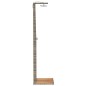 vidaXL Gartendusche Grau 50x55x224 cm Poly Rattan und Akazienholz vidaXL Gartendusche Grau 50x55x224 cm Poly Rattan und Akazienholz