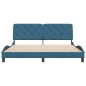 vidaXL Bettgestell mit Kopfteil Blau 180x200 cm Samt vidaXL Bettgestell mit Kopfteil Blau 180x200 cm Samt