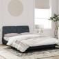 vidaXL Bettgestell mit Kopfteil Dunkelgrau 140x190 cm Samt vidaXL Bettgestell mit Kopfteil Dunkelgrau 140x190 cm Samt
