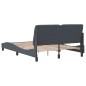 vidaXL Bettgestell mit Kopfteil Dunkelgrau 140x190 cm Samt vidaXL Bettgestell mit Kopfteil Dunkelgrau 140x190 cm Samt