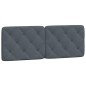 vidaXL Bettgestell mit Kopfteil Dunkelgrau 140x190 cm Samt vidaXL Bettgestell mit Kopfteil Dunkelgrau 140x190 cm Samt