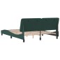 vidaXL Bettgestell mit Kopfteil Dunkelgrün 160x200 cm Samt vidaXL Bettgestell mit Kopfteil Dunkelgrün 160x200 cm Samt